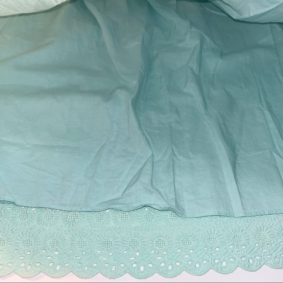 J Crew dress (or cover-up), very light aqua color, pleated  bust and lace border - Picture 6 of 8